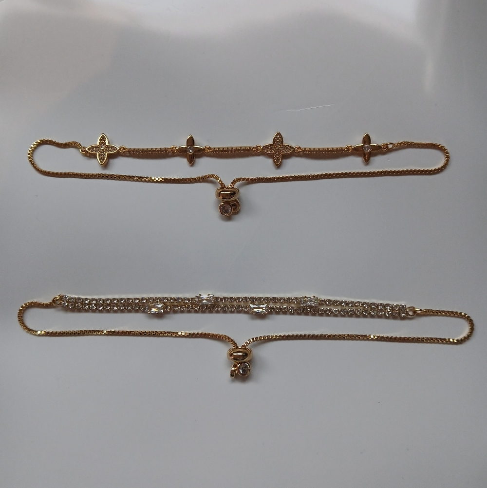 ARM CANDY Los Angeles - Luxe Collection Gold Stacking Adjustable Bracelets - Picture 3 of 7
